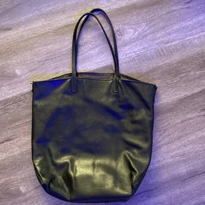 Black leather tote bag from Creatures Of Comfort